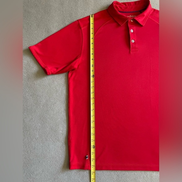 Tommy Bahama Men’s Red Polo Shirt Size Large – Rayon/Polyester Blend - Picture 4 of 7